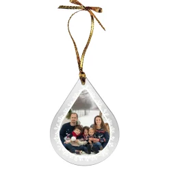 Snowflake Flurry Photo Ornament