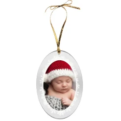 Snowflake Flurry Photo Ornament