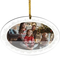 Snowflake Flurry Photo Ornament
