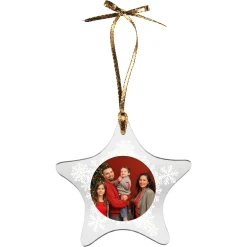 Snowflake Flurry Photo Ornament
