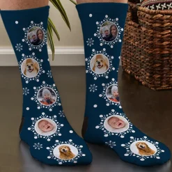 Snowflake Photo Socks