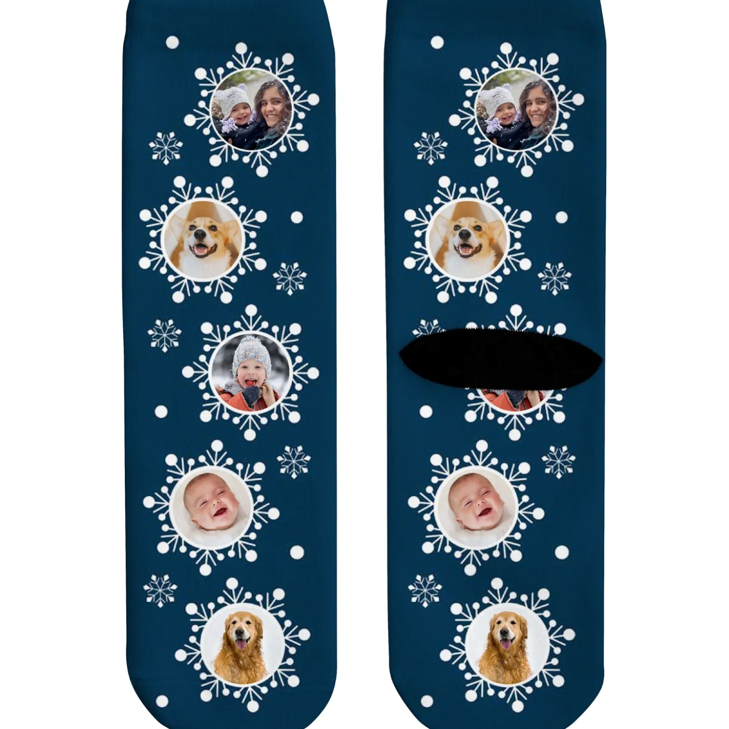 Snowflake Photo Socks
