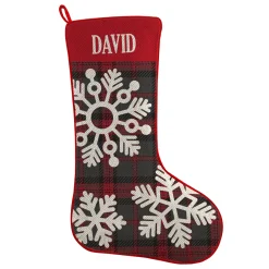 Snowflake Plaid Stocking