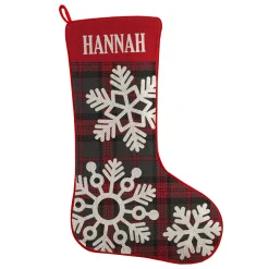Snowflake Plaid Stocking