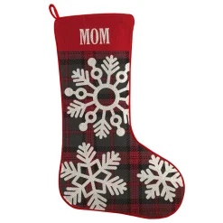 Snowflake Plaid Stocking