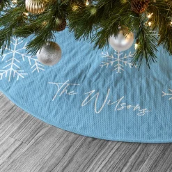 Snowflake Quilted Quilted Tree Skirt