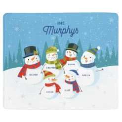 Snowman Family Movie Watching Blanket