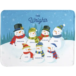 Snowman Family Movie Watching Blanket