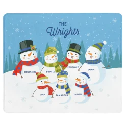 Snowman Family Movie Watching Blanket