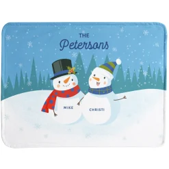 Snowman Family Movie Watching Blanket