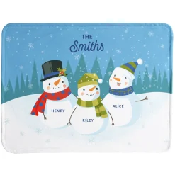 Snowman Family Movie Watching Blanket