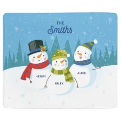 Snowman Family Movie Watching Blanket