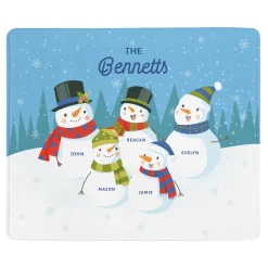 Snowman Family Movie Watching Blanket