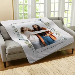 So Much Love Floral Photo Plush Blanket