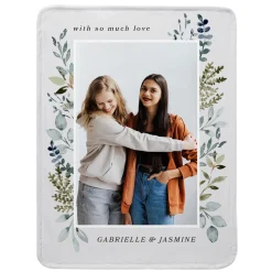So Much Love Floral Photo Plush Blanket