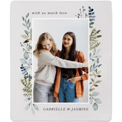 So Much Love Floral Photo Plush Blanket