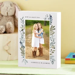 So Much Love Floral Photo Wood Block