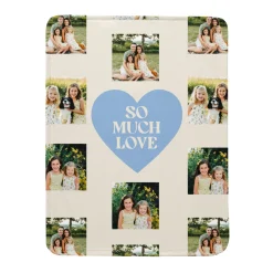 So Much Love Heart Photo Collage Plush Blanket