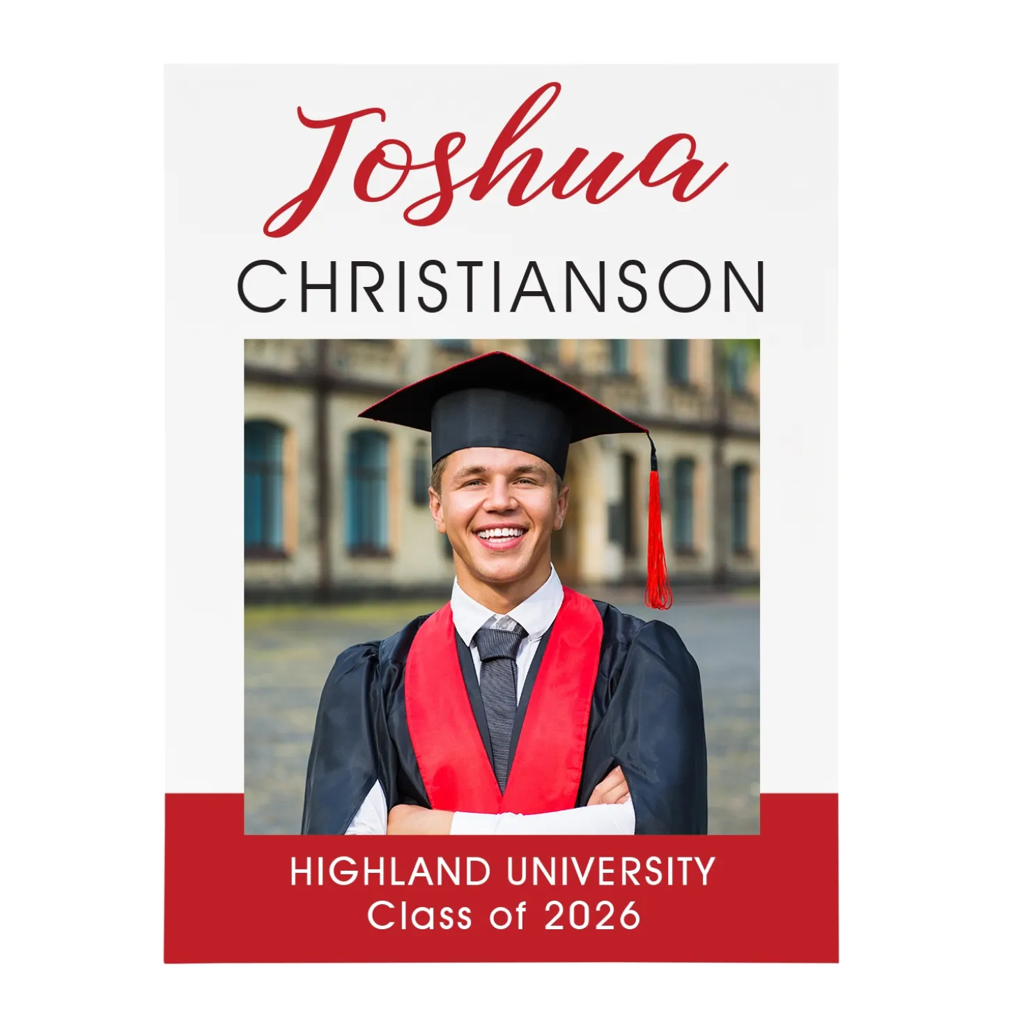 Sophisticated Graduate Photo Wood Block