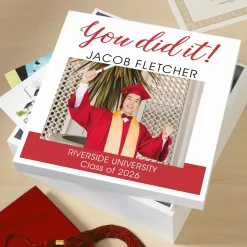 Sophisticated Graduate Photo Keepsake Box