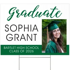 Sophisticated Graduate Photo Yard Sign