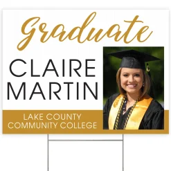 Sophisticated Graduate Photo Yard Sign