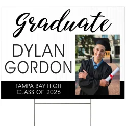 Sophisticated Graduate Photo Yard Sign