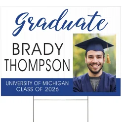 Sophisticated Graduate Photo Yard Sign