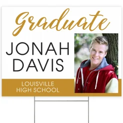 Sophisticated Graduate Photo Yard Sign