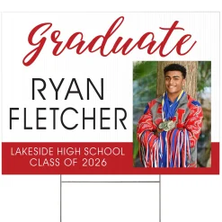 Sophisticated Graduate Photo Yard Sign