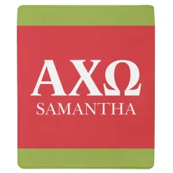 Sorority Greek Letters Plush Blanket