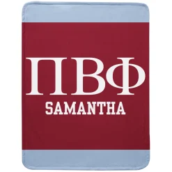 Sorority Greek Letters Plush Blanket