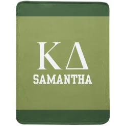 Sorority Greek Letters Plush Blanket