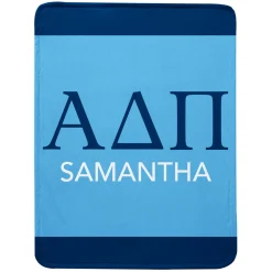Sorority Greek Letters Plush Blanket