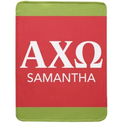 Sorority Greek Letters Plush Blanket
