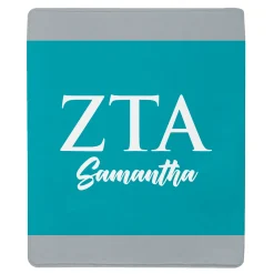 Sorority Greek Letters Plush Blanket