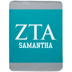 Sorority Greek Letters Plush Blanket