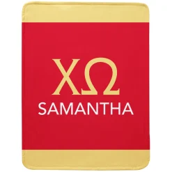 Sorority Greek Letters Plush Blanket
