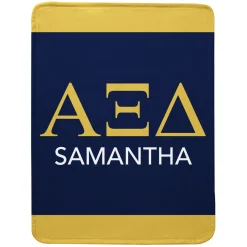 Sorority Greek Letters Plush Blanket