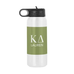 Sorority Greek Letters Stainless Steel Water Bottle