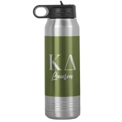 Sorority Greek Letters Stainless Steel Water Bottle
