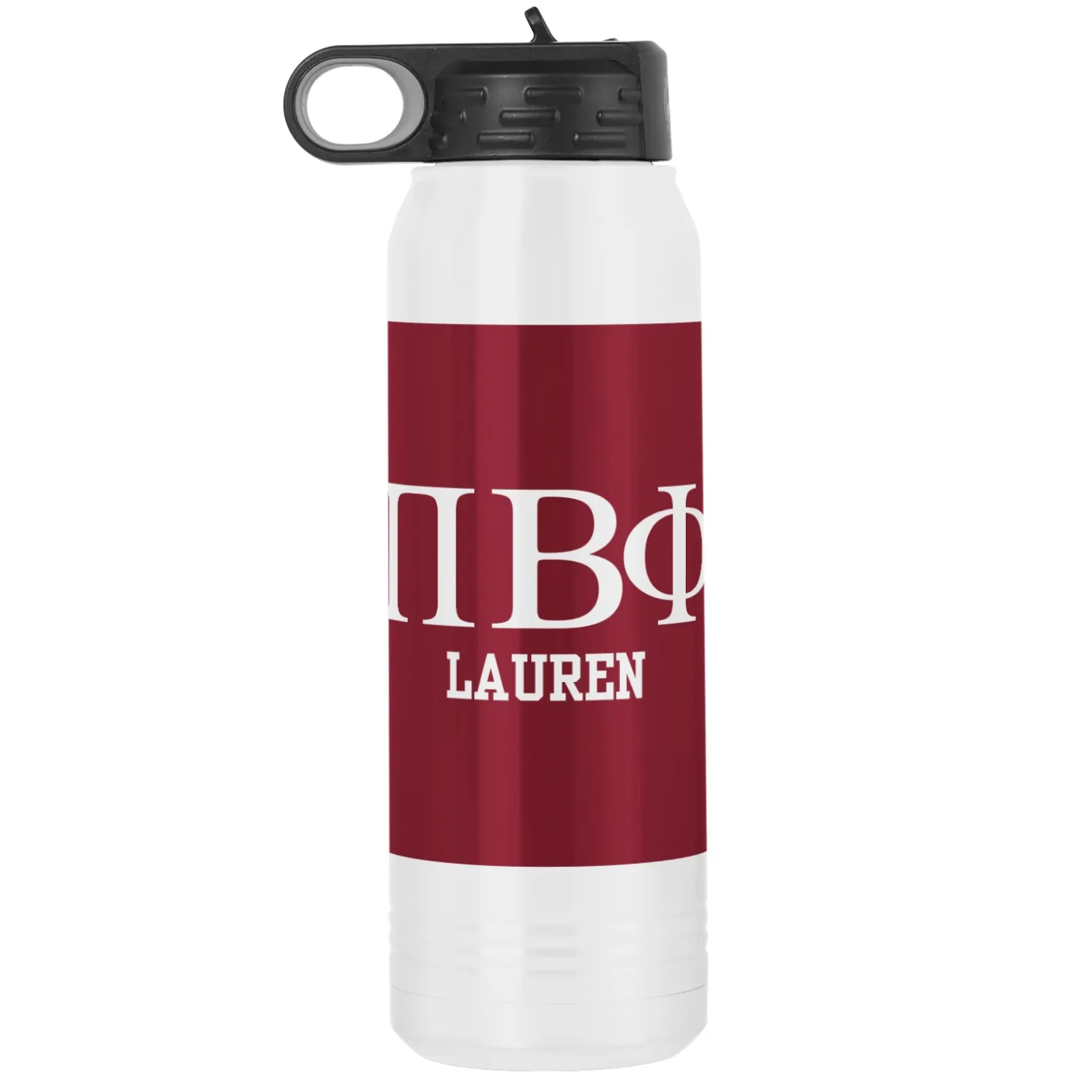 Sorority Greek Letters Stainless Steel Water Bottle