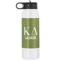 Sorority Greek Letters Stainless Steel Water Bottle