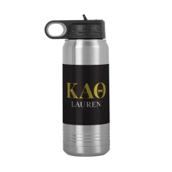 Sorority Greek Letters Stainless Steel Water Bottle