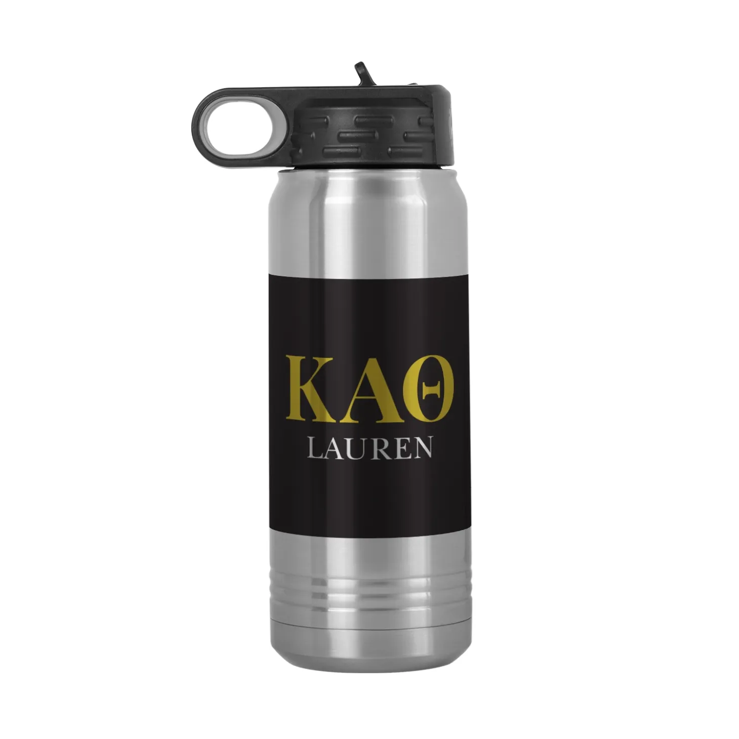 Sorority Greek Letters Stainless Steel Water Bottle