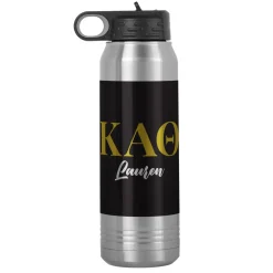 Sorority Greek Letters Stainless Steel Water Bottle