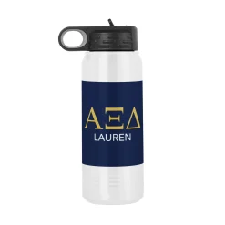 Sorority Greek Letters Stainless Steel Water Bottle
