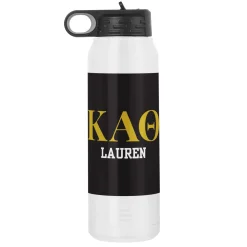 Sorority Greek Letters Stainless Steel Water Bottle
