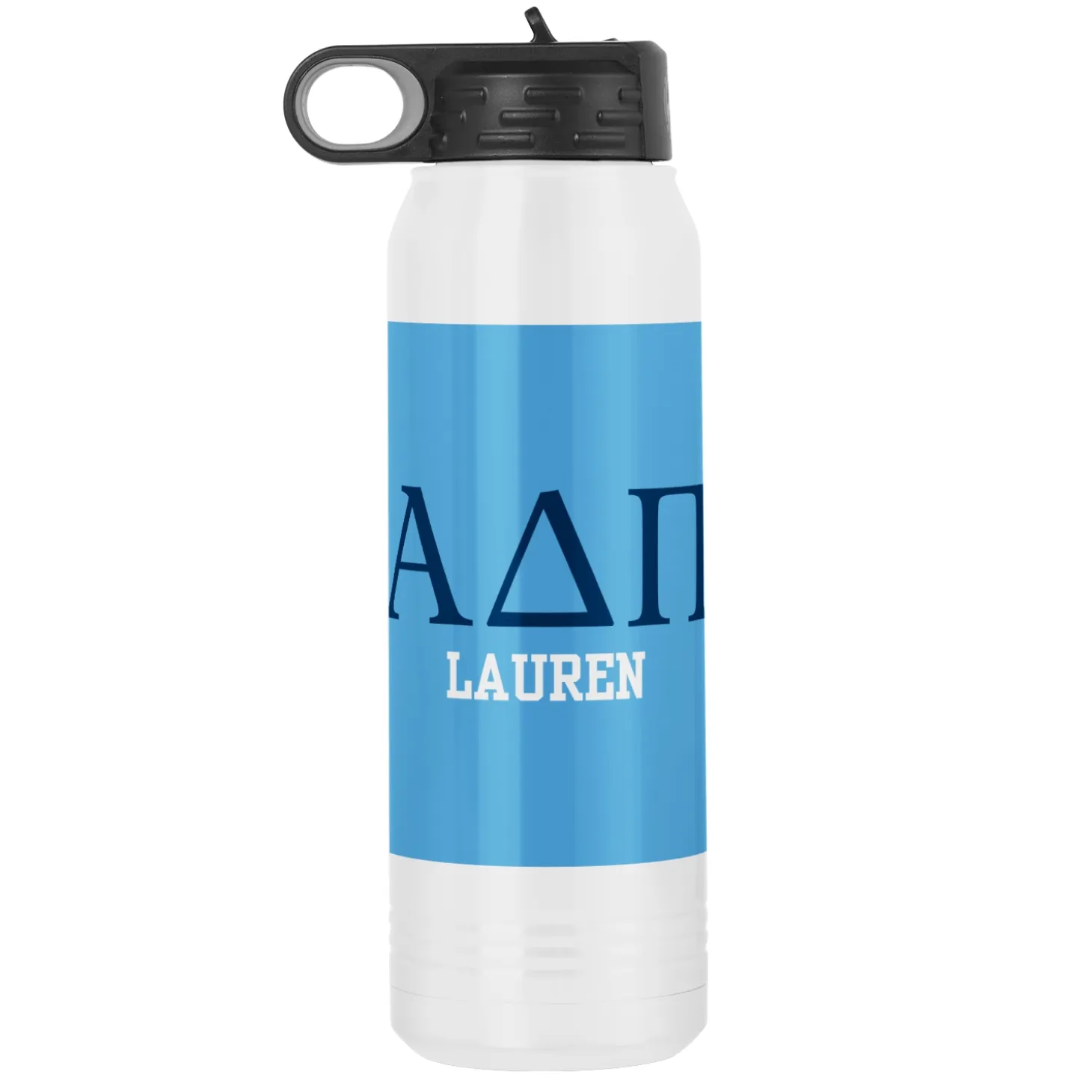 Sorority Greek Letters Stainless Steel Water Bottle