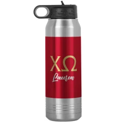 Sorority Greek Letters Stainless Steel Water Bottle